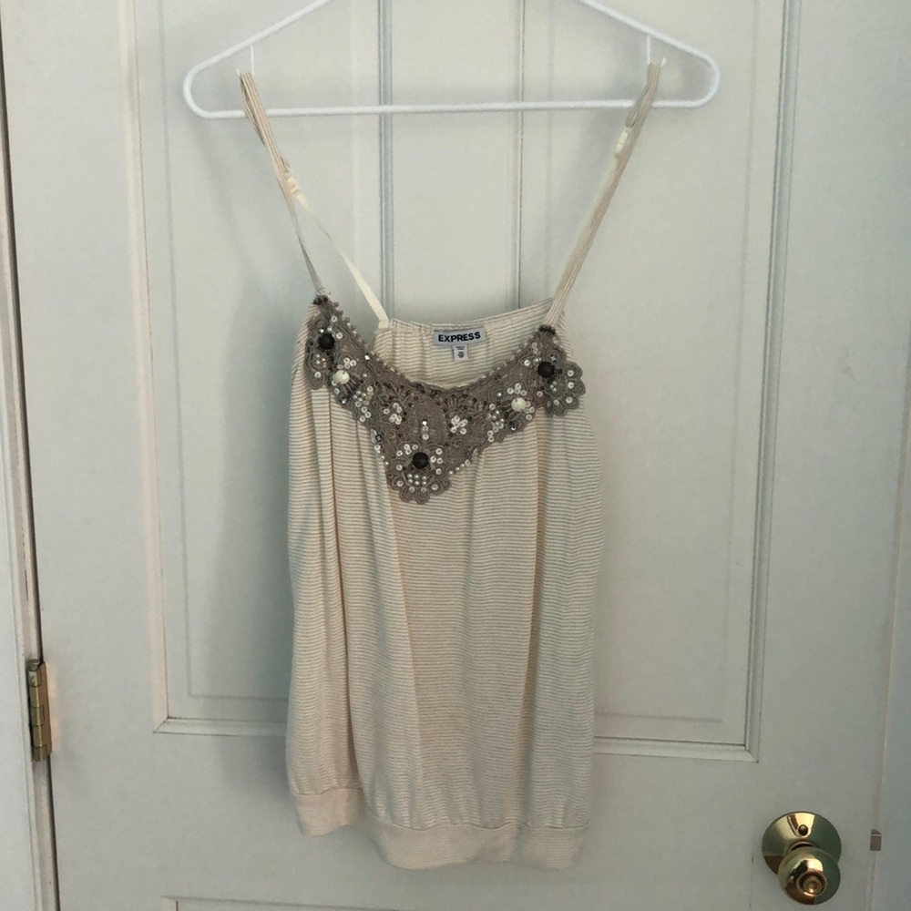 Express tank with beaded detail
